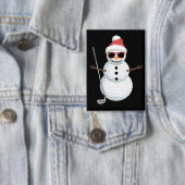 Badge Santa Snowman Golf Ball Christmas Golfer Gift  (Insitu)
