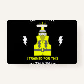 Badge Santé Et Sécurité Drôle | NEBOSH | Officier | Latt (Dos)