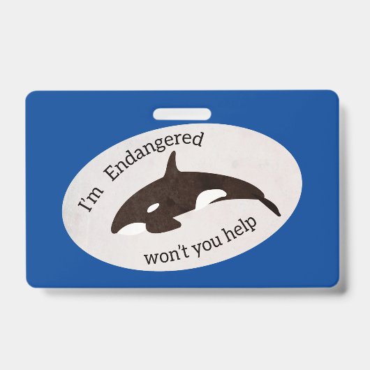 Badge Sauver les baleines (Avant)
