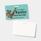 Badge Sauver les Koalas (Avant & arrière)