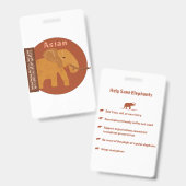 Badge Sauvez les éléphants (Avant & arrière)