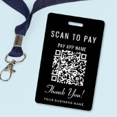 Badge Scan to Pay QR Code Black