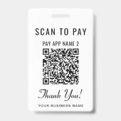 Badge Scanner pour payer le code QR double paiement wear (Arrière)