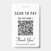 Badge Scanner pour payer le code QR double paiement wear (Avant)