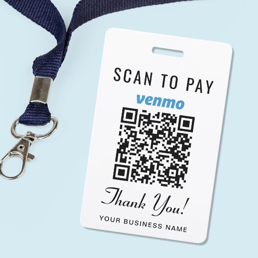 Badge Scanner pour payer le code QR Venmo
