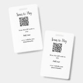 Badge Scanner pour payer scanner le code QR ajouter des (Avant & arrière)