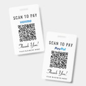 Badge Scanner pour payer Venmo PayPaL Code QR (Avant & arrière)