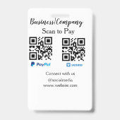Badge Scannez pour payer q r code paypal venmo ajoutez v (Arrière)
