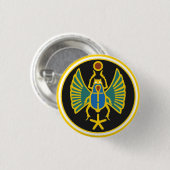 Badge Scarab aux couleurs de l'Egypte antique (Devant & derrière)
