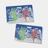 Badge Scène hivernale (Avant & arrière)