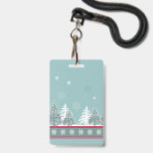 Badge Scène hivernale (Arrière avec lanière)
