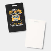 Badge School Bus Driver Safely Delivering (Recto et verso)
