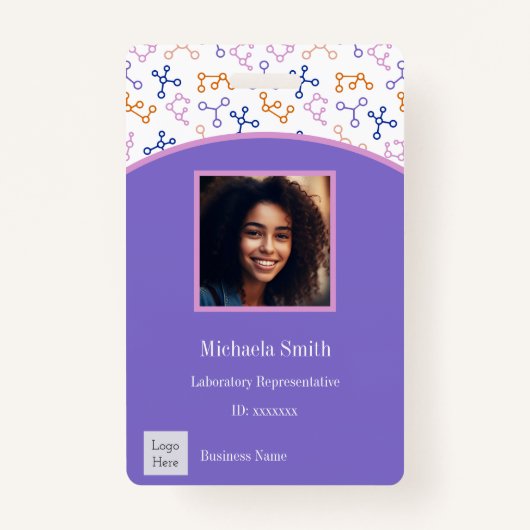 Badge Science Entreprise Employé Photo (Devant)