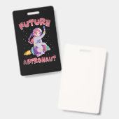 Badge Science spatiale Cosmonaute Enfants Cadeau Ast (Avant & arrière)