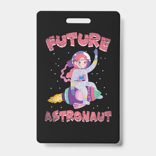 Badge Science spatiale Cosmonaute Enfants Cadeau Ast (Avant)