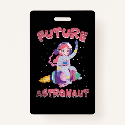 Badge Science spatiale Cosmonaute Enfants Cadeau Ast (Devant)