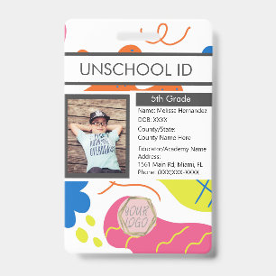 Badge Scolarisation à domicile Élève unschooling Amuseme
