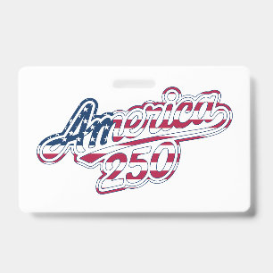 Badge Script de drapeau America 250 Semiquincentennial D