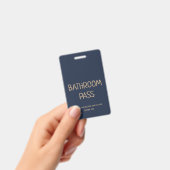 Badge Script Gold Bleu Retour À L'École Passe Salle De B (Manuel / portable)