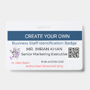 Badge sécurisé   Badge de travail – Identifiant d'