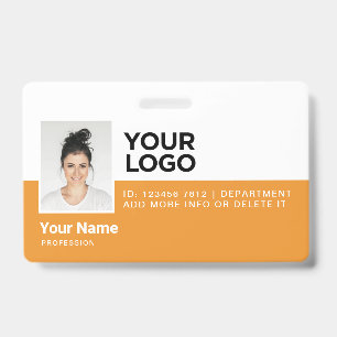 Badge Sécurité de la photo d'identité moderne pour les e
