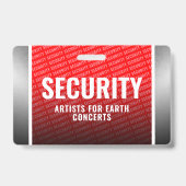 Badge Sécurité de la société Crimson Red & Steel (Front)