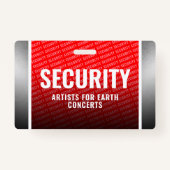 Badge Sécurité de la société Crimson Red & Steel (Devant)