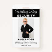 Badge Sécurité de l'anneau mariage - Choisir la couleur (Devant)