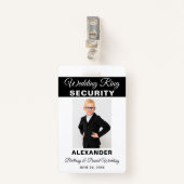 Badge Sécurité de l'anneau mariage - Choisir la couleur (Devant avec clip)