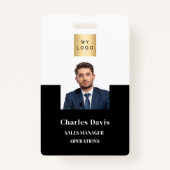 Badge Sécurité de l'entreprise de photo de l'employé noi (Devant)