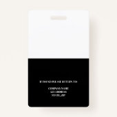 Badge Sécurité de l'entreprise de photo de l'employé noi (Dos)