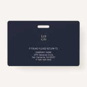 Badge Sécurité de l'entreprise - ID photo de l'employé p (Dos)