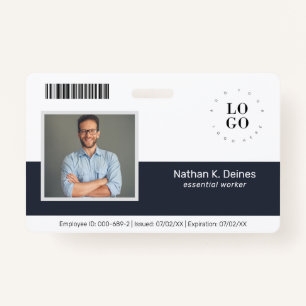 Badge Sécurité de l'entreprise - ID photo de l'employé p