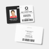 Badge Sécurité de l'ID photo de l'employé de l'enquêteur (Avant & arrière)