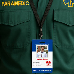 Badge Sécurité de l'ID photo du premier répondeur person