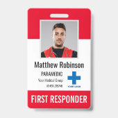 Badge Sécurité de l'ID photo du premier répondeur person (Avant)