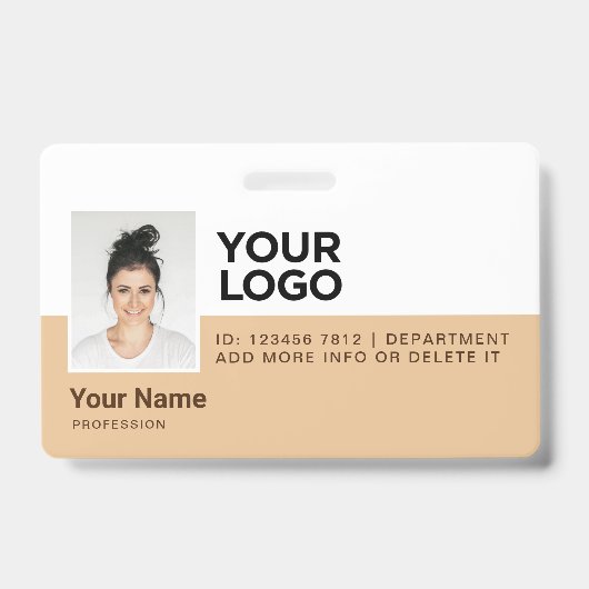 Badge Sécurité de l'ID photo moderne de l'employé person (Face)