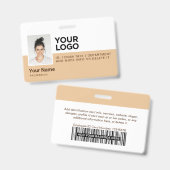 Badge Sécurité de l'ID photo moderne de l'employé person (Recto et verso)