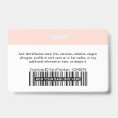 Badge Sécurité de l'ID photo moderne de l'employé person (Arrière)