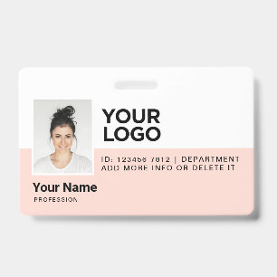 Badge Sécurité de l'ID photo moderne de l'employé person