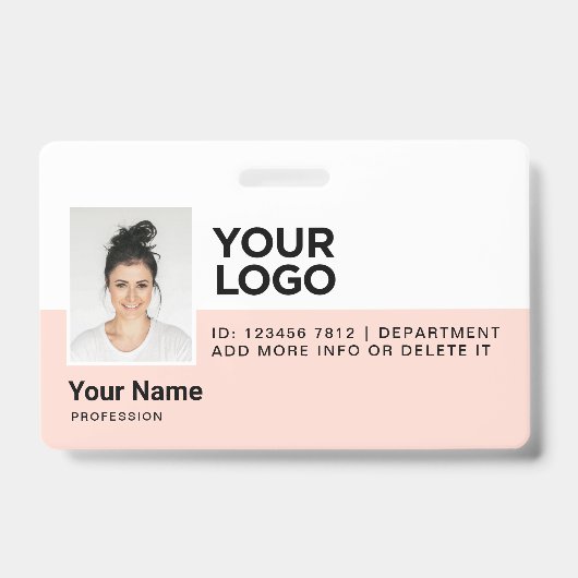 Badge Sécurité de l'ID photo moderne de l'employé person (Avant)