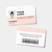 Badge Sécurité de l'ID photo moderne de l'employé person (Avant & arrière)