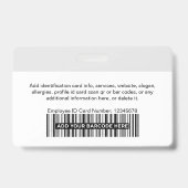 Badge Sécurité des cartes d'identité modernes pour emplo (Arrière)