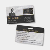 Badge Sécurité d'identité de logo d'entreprise personnal (Avant & arrière)