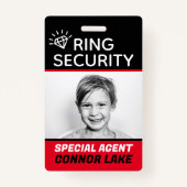 Badge Sécurité du Mariage de porte-anneau de sécurité pe (Dos)