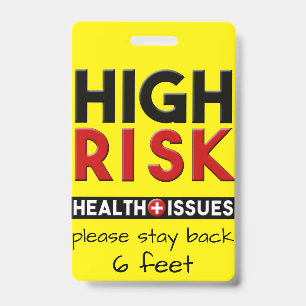 Badge Sensibilisation aux problèmes de santé à haut r