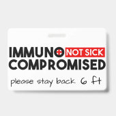 Badge Sensibilisation immuno-compromise non malade (Arrière)