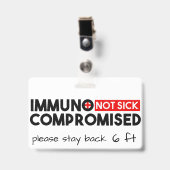 Badge Sensibilisation immuno-compromise non malade (Avant avec clip)