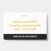 Badge sensibilisation invisible aux handicaps et aux urg (Arrière)