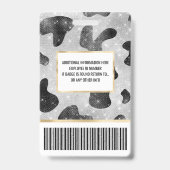 Badge Séquins de Parties scintillant brillant noir brill (Arrière)